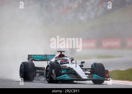 SUZUKA, JAPAN, Suzuka Circuit, 9. October: George Russell (GBR) of team Mercedes during the Japanese Formula One Grand Prix. Stock Photo