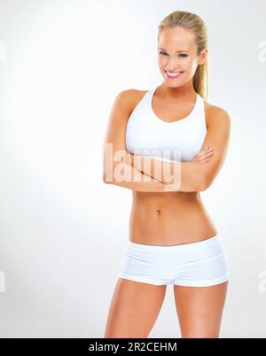 Looking Feeling Great Studio Shot Attractive Young Woman Exercise Clothing  Stock Photo by ©PeopleImages.com 624522486