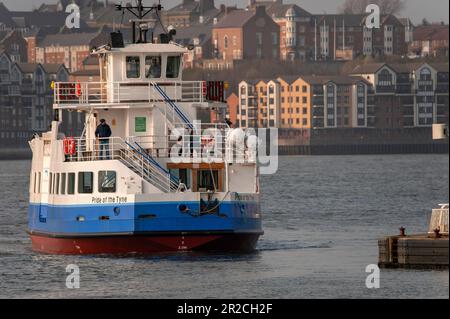 Tyne ferry crossing from South  to North Shields Stock Photo