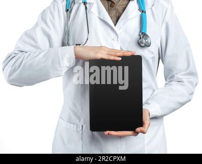 doctor using digital tablet Stock Photo