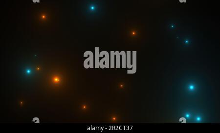 Blue and orange flashlights. Computer generated 3d render Stock Photo