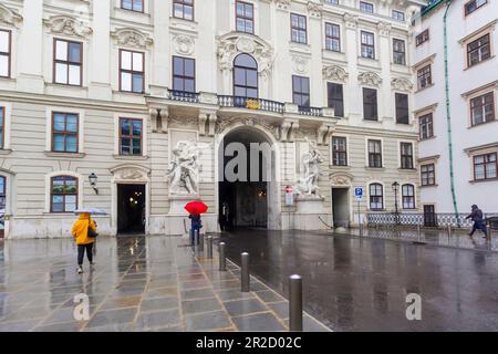 Statue of Hercules fighting the Hydra in the Hofburg quarter, Vienna. May 2023 Stock Photo