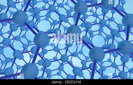 The crystal lattice of graphene. Abstract background. Stock Photo