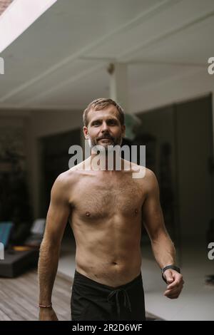 Emotional portrait of a middle-aged man. Stock Photo