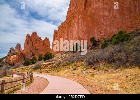 Rocky landscape scenery of Colorado Springs, Colorado Stock Photo
