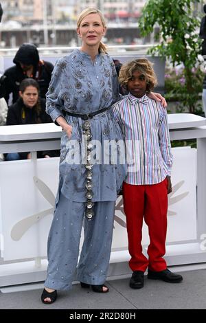 Cate Blanchett and Aswan Reid attending the photocall for The New Boy during the 76th Cannes Film Festival in Cannes, France. Picture date: Friday May 19, 2023. Photo credit should read: Doug Peters/PA Wire Stock Photo