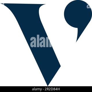 V  letter creative logo design Stock Vector