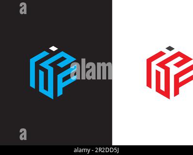 'ISF' letter cube logo design. Stock Vector