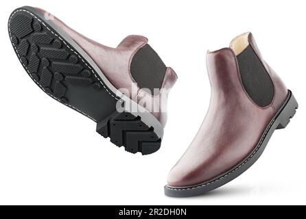 Chelsea Field Boot Black Leather Chelsea Boot Isolated Stock Photo - Alamy