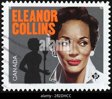 Eleanor Collins on canadian postage stamp Stock Photo