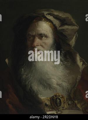 Head of a Philosopher Date: 1758/64 Artist: Giovanni Domenico Tiepolo Italian, 1727–1804, Stock Photo