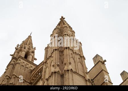 Palma, Majorca - May 13th 2023: Cathedral of Santa Maria under cloudy sky in Palma de Mallorca, Spain Stock Photo