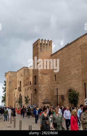 Palma, Majorca - May 13th 2023: Cathedral of Santa Maria under cloudy sky in Palma de Mallorca, Spain Stock Photo