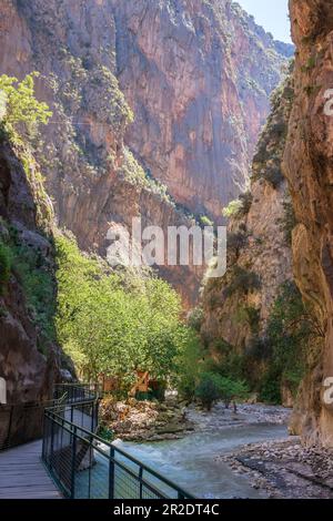 Scenic canyon at the Saklikent National Park near Fethiye in province of Mugla, Turkey. Stock Photo