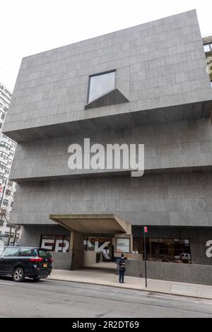 Frick Madison museum at 945 Madison Avenue, also known as the Breuer Building, Manhattan, New York City. Stock Photo