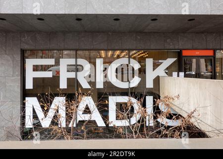 Frick Madison museum at 945 Madison Avenue, also known as the Breuer Building, Manhattan, New York City. Stock Photo