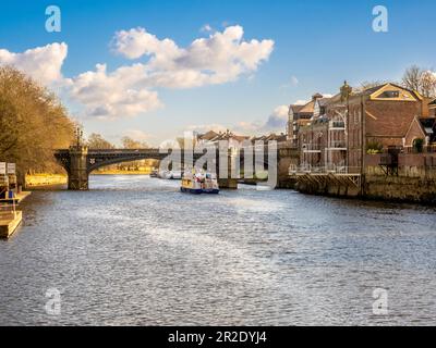 Skeldergate bridge shot from King's Staith looking south. York. UK. Stock Photo