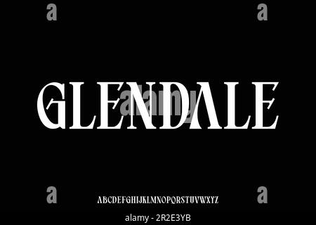 Attractive and unique serif style display font vector illustration Stock Vector