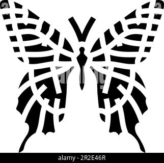 eastern tiger swallowtail summer glyph icon vector illustration Stock Vector
