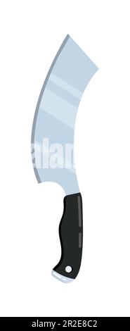Kitchen knife vector. Professional kitchen knives for cutting meat, vegetables., Kitchenware for cutting, blade cook for restaurants, cafes. Stock Vector