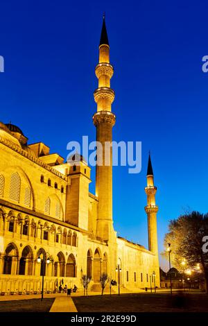 Istanbul Turkey. Süleymaniye Mosque at sunset Stock Photo