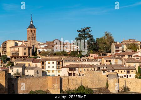 Segovia Cathedral - Gothic-style Roman Catholic cathedral located in the square Plaza Mayor square of the city of Segovia Stock Photo