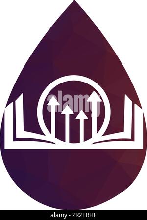 Finance book logo design. Business growth education logo design Stock Vector