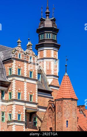 Gdansk, Main City, old town, tower of Archeological museum. Gdansk, Main City, Pomorze region, Pomorskie voivodeship, Poland, Europe Stock Photo