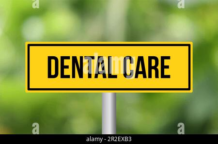 Dental care road sign on cloudy sky background Stock Photo - Alamy