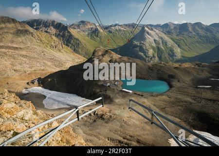 View from the cable car, Diavolezza, Graubünden, Switzerland Stock Photo