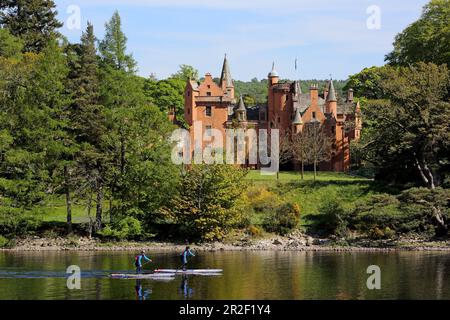 Aldourie Castle Estate, Loch Ness, Dores, Highlands Stock Photo