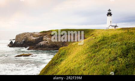 Yaquina Head Lighthouse, Oregon Coast, USA Stock Photo