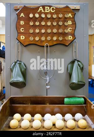 The locker room of the Abercorn lawn bowling Green in Paisley, Scotland Stock Photo