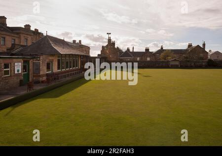 The pavilion of Ayr Lawn bowling Green in Scotland Stock Photo