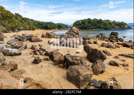 Westend Beach, Ulva Island, South Island, New Zealand Stock Photo