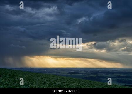 Storm front over Upper Austria, Austria. Stock Photo