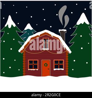 Vector illustration of a log cabin Stock Vector Image & Art - Alamy