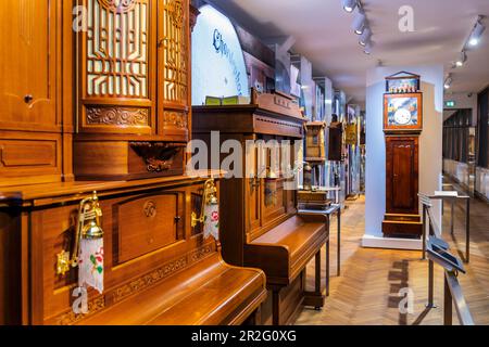 Black Forest Clock Museum in the terrace building of the Junghans clock factory, Schramberg, Baden-Wuerttemberg, Germany Stock Photo