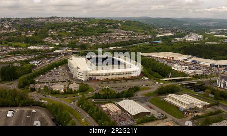 Editorial SWANSEA, UK - May 14, 2023: The Liberty Stadium, home of Swansea City Football and The Ospreys rugby team. Stock Photo