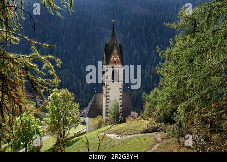 The chapel of St. Barbara above Wengen. Stock Photo