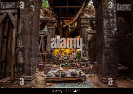 Vat Phou temple in Champasak, Laos, Asia Stock Photo