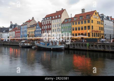 Nyhavn, harbour with colourful houses, one of the most popular sights in Copenhagen, Denmark Stock Photo