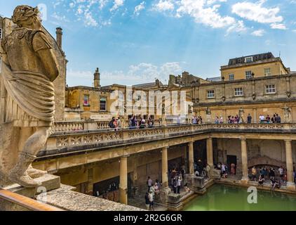 Sacred Ancient Roman Baths in Bath, UK Stock Photo