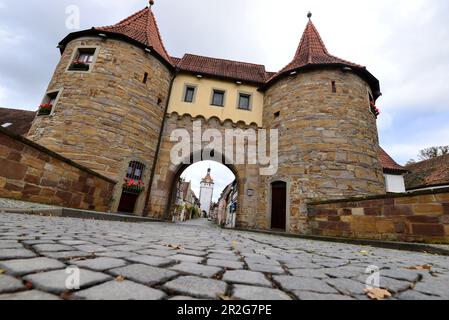 Gatehouse in Prichsenstadt am Steigerwald, Lower Franconia, Bavaria, Germany Stock Photo