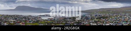 Panorama of capital Torshavn, Streymoy, Faroe Islands. Stock Photo