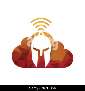 Greek warrior helmet, antiques roman helmet for head protection spartan helmet icon. descent shape and color flat design style. vector illustration Stock Vector