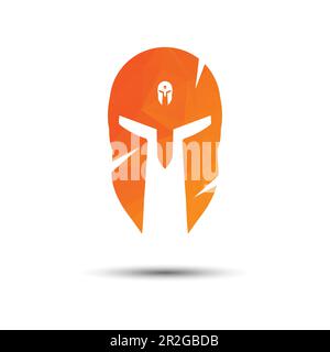 Greek warrior helmet, antiques roman helmet for head protection spartan helmet icon. descent shape and color flat design style. vector illustration Stock Vector