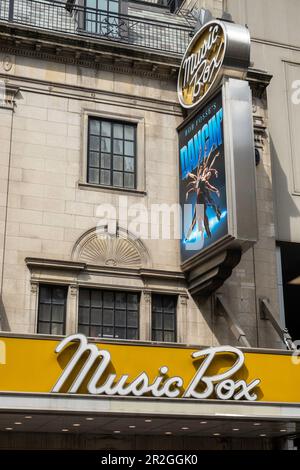 The musical Dancin' is a revival at the Music Box Theatre in the theater district Times Square, 2023, New York City, USA Stock Photo