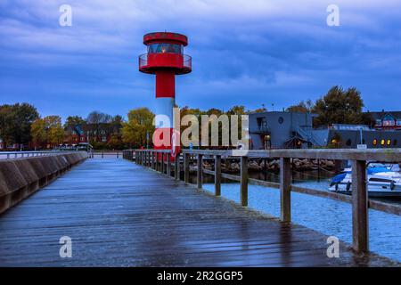 View of the new lighthouse in Eckernförde, Schleswig-Holstein, Germany, Europe Stock Photo
