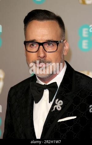 David Furnish attends the EE British Academy Film Awards in 2020 at the ...